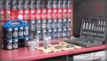 Organizer Pojemnik Q2 Long QuestSystem do warsztatu niebieski