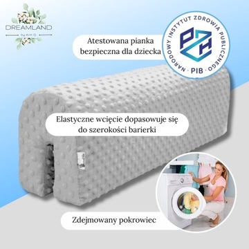 Пенопластовый чехол для кровати и перекладины детской кроватки, розовый, 70 см Dreamland