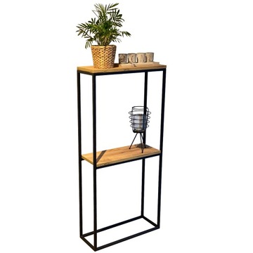 konsolka, toaletka INDUSTRIALNA LOFT 53x20x114 DĄB CRAFT ZŁOTY