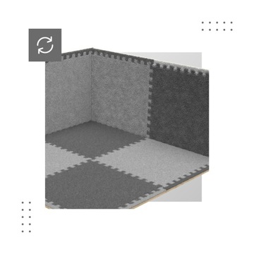 Складной плюшевый развивающий коврик для детей PUZZLE TULANO Gioco 45 Grey