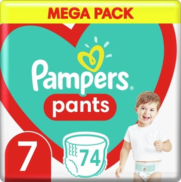 Pampers PANTS 7 Pieluchomajtki Pantsy Box 7 74 szt