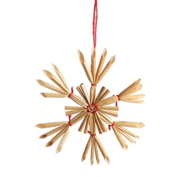 Komplet 16 zawieszek ze słomy 6cm dekoracja