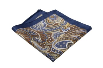 POSZETKA - WYPUSTKA, BUTONIERKA, CHUSTKA BRĄZOWO NIEBIESKA 3