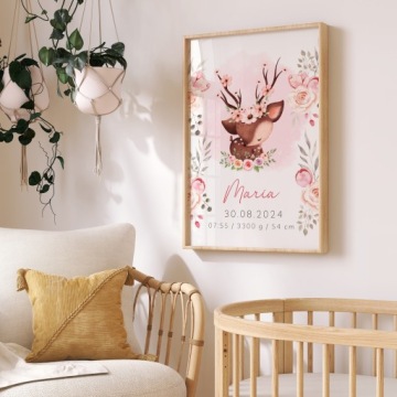 ИМЕНИННИЦЕ ДЕВОЧКЕ ПЕРСОНАЛИЗИРОВАННЫЙ ПЛАКАТ В РАМКЕ ПОДАРОК, СУВЕНИР