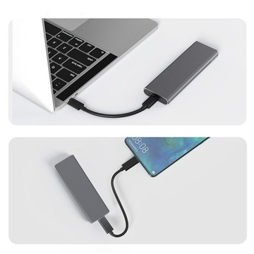 Qoltec Aluminiowa Obudowa | Kieszeń na dysk M.2 SSD | NVMe | PCIe | USB 3.1