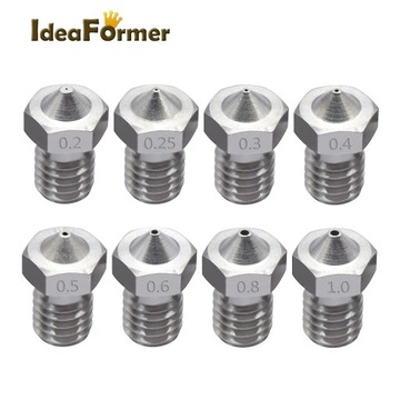 dysza drukarki 3D, 0,4mm. filament 1,75mm. - stal
