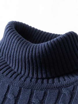 2023 zimowy nowy Sweter z golfem męski zagęszczony polarowa podszewka
