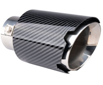 KOŃCÓWKA TŁUMIKA WYDECHU Fi 90mm STAL NIERDZEWNA CARBON BM SPORT