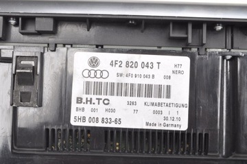 AUDI A6 C6 ПАНЕЛЬ КОНДИЦИОНЕРА 4F2820043T