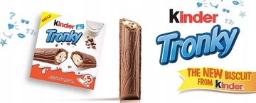 Батончики Kinder Tronky Молочный шоколад с начинкой Вафли 18гх5