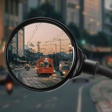 Зеркало велосипедное круглое, длина 8 см, 38 см, регулируемое.