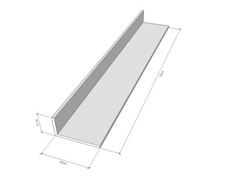 KĄTOWNIK SPG Z PŁYTY GK GOTOWY PROFIL L 120x20x10