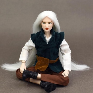 1/6 Boy BJD White Hair Head Sculpt na przegub kulowy