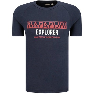 Napapijri T-Shirt męski NP000IX3 Granatowy -40%