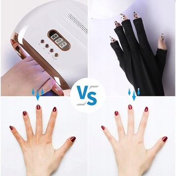 Clavier Gloves Защитные перчатки для УФ-лампы, 1 пара - черные