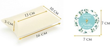 Коробка 10 шт + наклейка КРЕЩЕНИЕ спасибо.