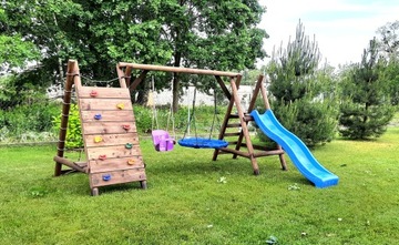 PLAC ZABAW DREWNIANY z BALI DO OGRODU WESOŁA WIEŻA