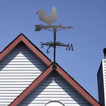 Флюгер Петух в металлическом стиле 4