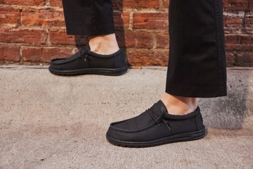 Мужские легкие лоферы, туфли без шнуровки HeyDude Wally Stretch Canvas 40