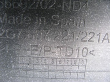 NÁRAZNÍK PŘEDNÍ TAIGO 2G7807221A KOMPLETNÍ MŘÍŽKA MASKA 2G7