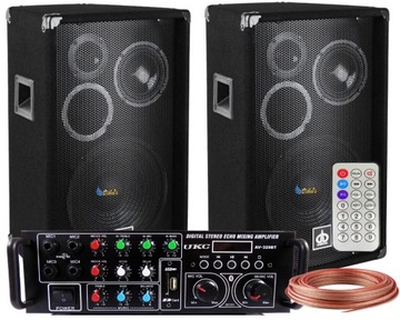 ZESTAW NAGŁOŚNIENIA 600W WZMACNIACZ BLUETOOTH