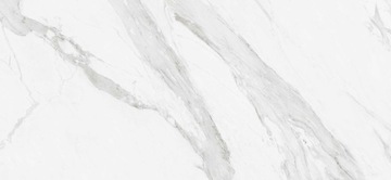 Spiek kwarcowy Calacata 120x260 biały połysk