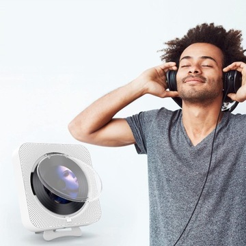 Портативный проигрыватель компакт-дисков с аккумулятором, AUX USB FM LCD