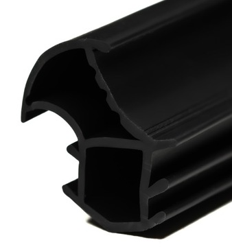 USZCZELKI DO DRZWI STALOWYCH OŚCIEŻNICA PRÓG METALOWY WCISKANA CZARNA 3 mb