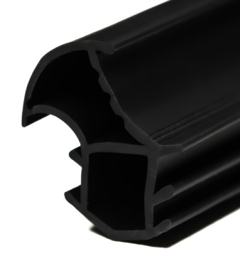 УПЛОТНИТЕЛИ ДЛЯ СТАЛЬНЫХ ДВЕРЕЙ, ПОРОГ ПРЕССОВАННЫЙ МЕТАЛЛ, ЧЕРНЫЙ, 5 м