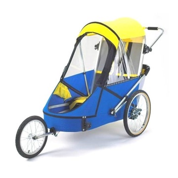 Przyczepka rowerowa dla dzieci Wike Large Special Needs niebiesko żółta