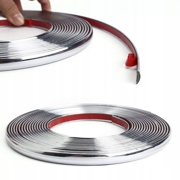 ЛЕНТА ХРОМИРОВАННАЯ ДЕКОРАТИВНАЯ ХРОМ 12 мм 8 м