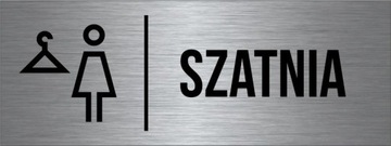 TABLICZKA Szatnia Damska Aluminium Piktogram