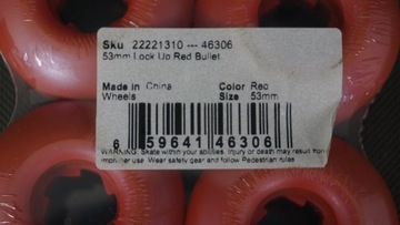 Пуля Снайперская КРАСНАЯ 53 мм. колеса для скейтборда