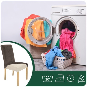 НАБОР ИЗ 6ШТ. ЧЕХОЛЫ ЧЕХОЛ НА СТУЛ КОРИЧНЕВЫЙ ВЕЛЮРОВЫЙ ЭЛАСТИЧНЫЙ ТОЛСТЫЙ