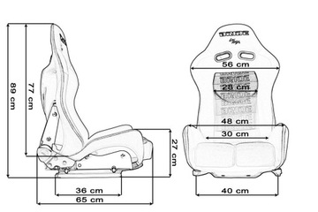 BRIDE LOW MAX K608 Велюровое спортивное ковшеобразное сиденье