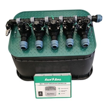 Zestaw Rain Bird HV 5 sekcji Kompresor RainBird Sterownik RC2 z WiFi PE 25