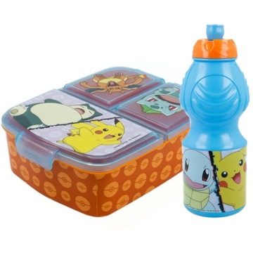 Śniadaniówka pojemnik 3 komory+bidon Pokemon