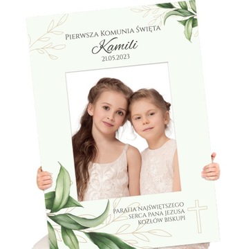 Foto ramka do zdjęć Komunijna - PERSONALIZOWANA
