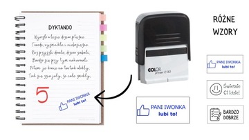Pieczątka dla nauczyciela motywka ocena obrazek