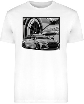 T-SHIRT MĘSKI MOTORYZACYJNA AUDI RS6 S6 S4 S3 S LINE KOSZULKA R-XXL A578