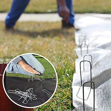 МЕТАЛЛИЧЕСКИЕ ШТИФТЫ АНКЕРНЫЕ ШТИФТЫ 50 градусов AGROTEX FABRIC 20 см U