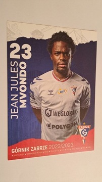 JEAN JULES MVONDO - GÓRNIK ZABRZE 2022/2023 KARTA AUTOGRAFOWA - ZDJĘCIE