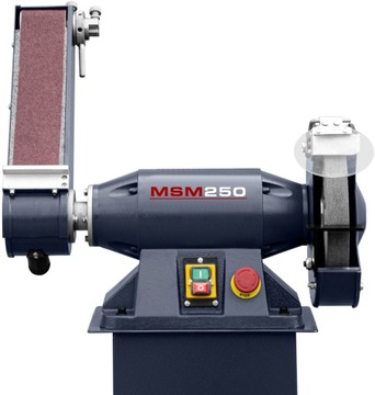 ПРОМЫШЛЕННЫЙ НАСТОЛЬНЫЙ ДИСКОВЫЙ ЛЕНТОЧНО-ШЛИФОВАЛЬНЫЙ СТАНОК С ОСНОВАНИЕМ MSM250