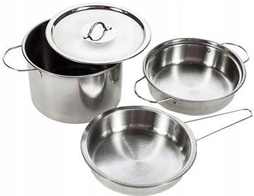 МЕТАЛЛИЧЕСКИЕ ГОРШКИ ДЛЯ ДЕТЕЙ НАБОР КУХОННОЙ ПОСУДЫ