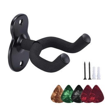 Wall Guitar Holder with 5Pcs Guitar Picks 1Pc