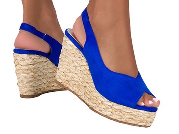 SANDAŁY ESPADRYLE KOTURN WYGODNE BUTY DAMSKIE r 40