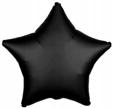 BALON FOLIOWY GWIAZDA CZARNA CZARNY 45 CM