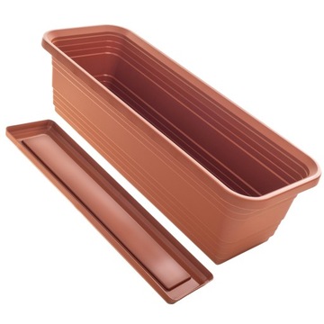 БАЛКОННЫЙ ЦВЕТОЧНЫЙ ГОРШОК КОРОБКА ЦВЕТОЧНЫЙ ГОРШОК 50см + ПОДСТАВКА КИРПИЧ