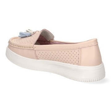 MOKASYNY DAMSKIE SERGIO LEONE SP015 RÓŻOWE PÓŁBUTY SKÓRA NATURALNA R 38