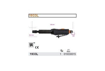 ПНЕВМАТИЧЕСКАЯ ШЛИФОВАЛЬНАЯ СТАНКА ПРЯМАЯ С УВЕЛИЧЕННЫМ ШПИНДЕЛЕМ BETA 1933L